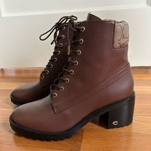NWOB Coach Jill Leather Ankle Boot - Walnut